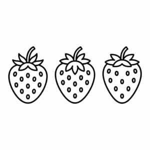 strawberry coloring page printable