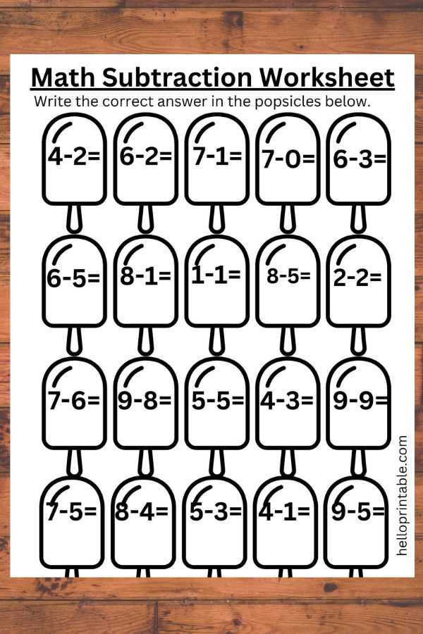 subtraction worksheets for kindergarten free printables subtraction worksheets for kindergarten free printables