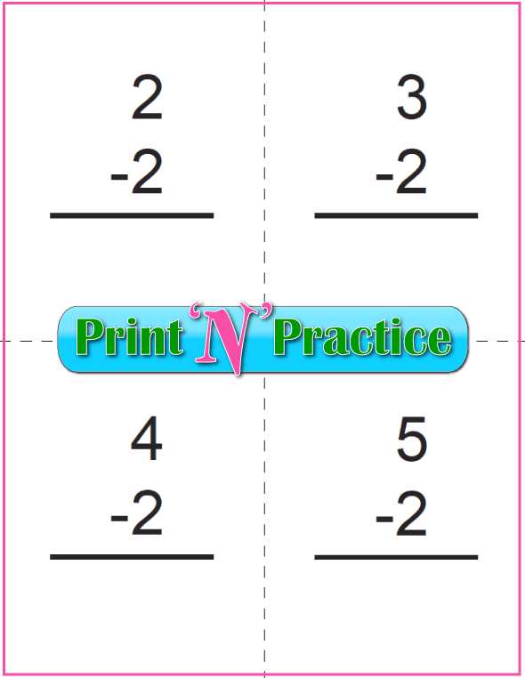 subtraction worksheets printables