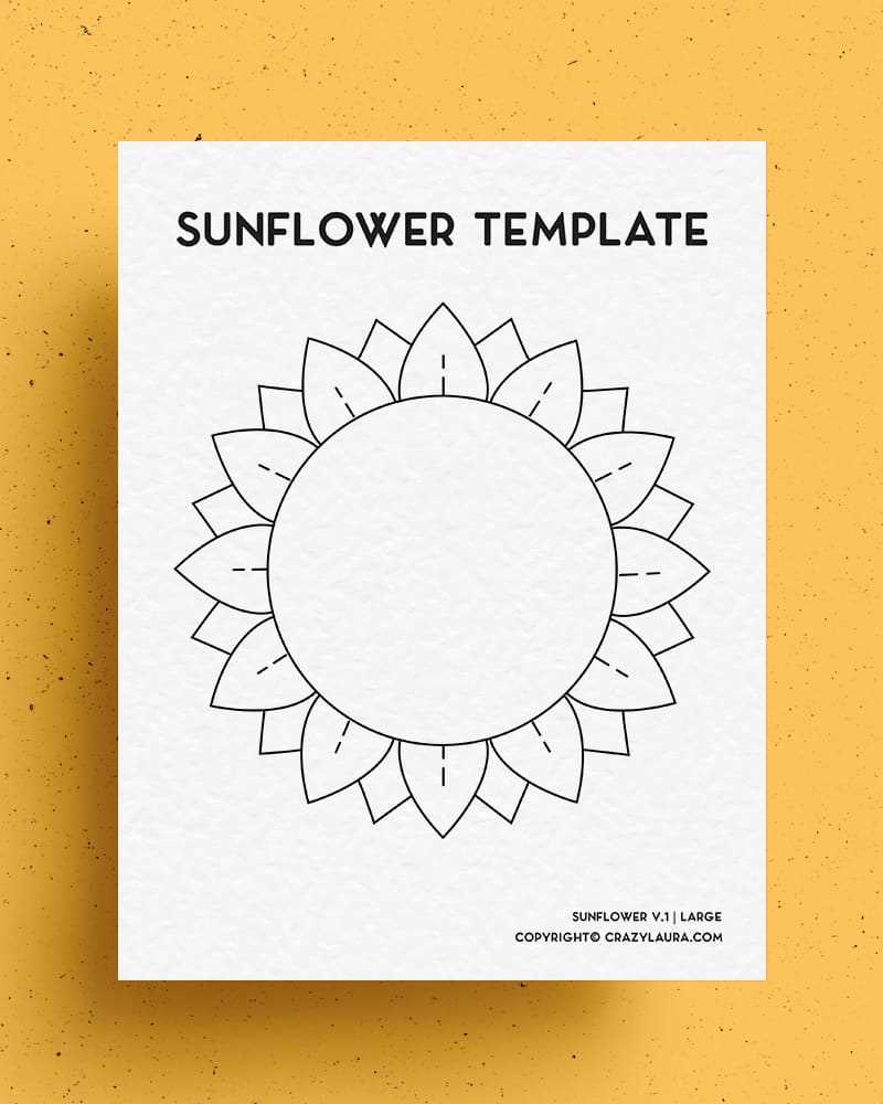 sunflower printable template