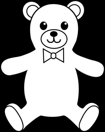 teddy bear outline printable