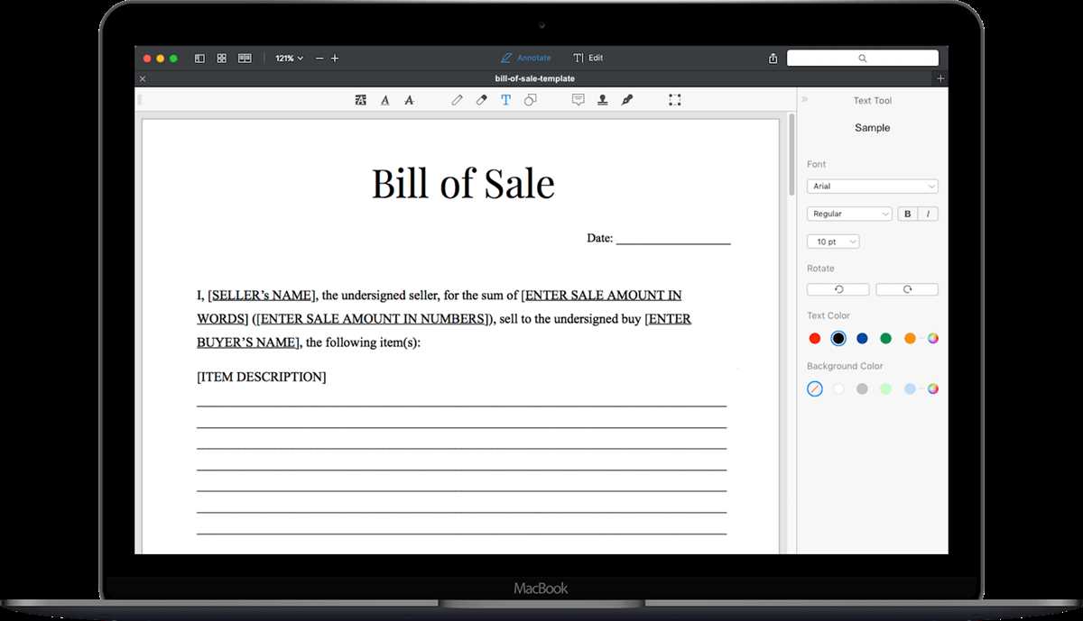 texas printable bill of sale