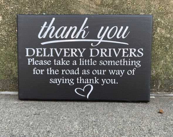 thank you delivery drivers sign printable thank you delivery drivers sign printable