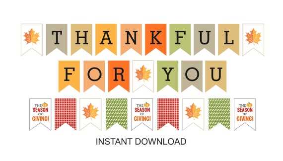 thanksgiving banner printable