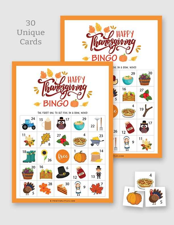 thanksgiving bingo free printable