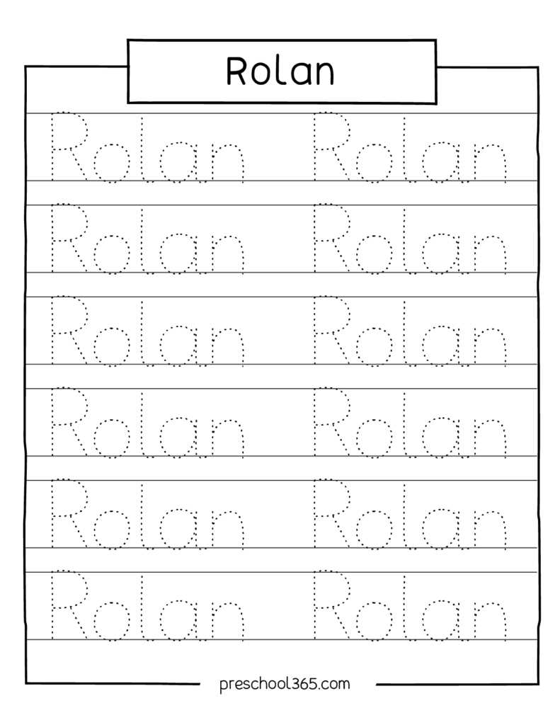 tracing names printables