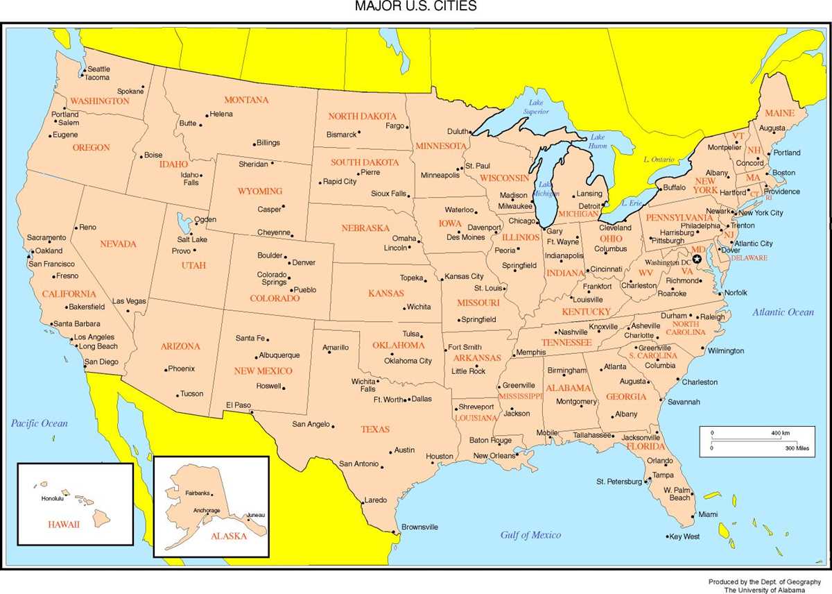 us map with capitals printable