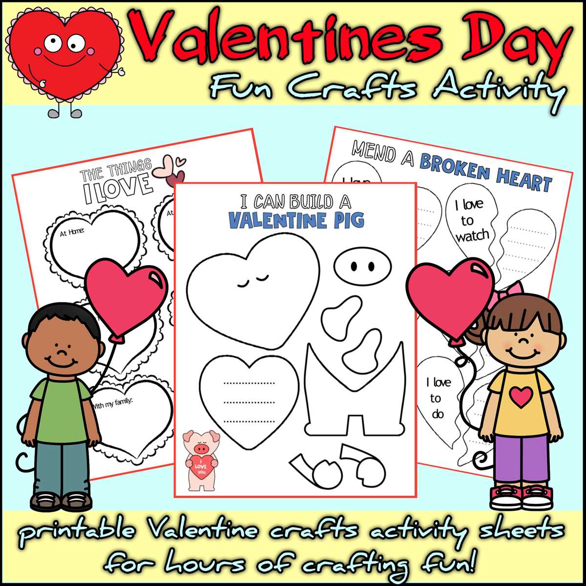 valentines day crafts for kids printable