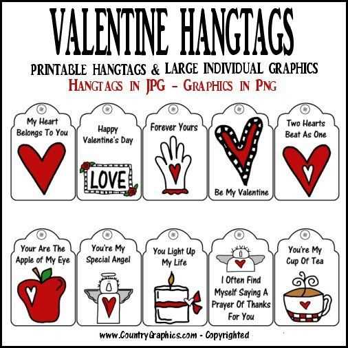 valentines printable tags