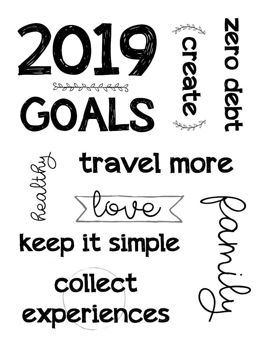 vision board words printable
