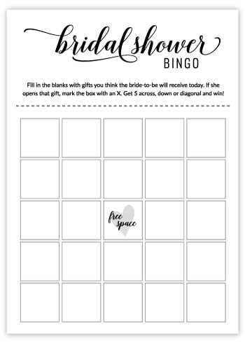 wedding shower printables free