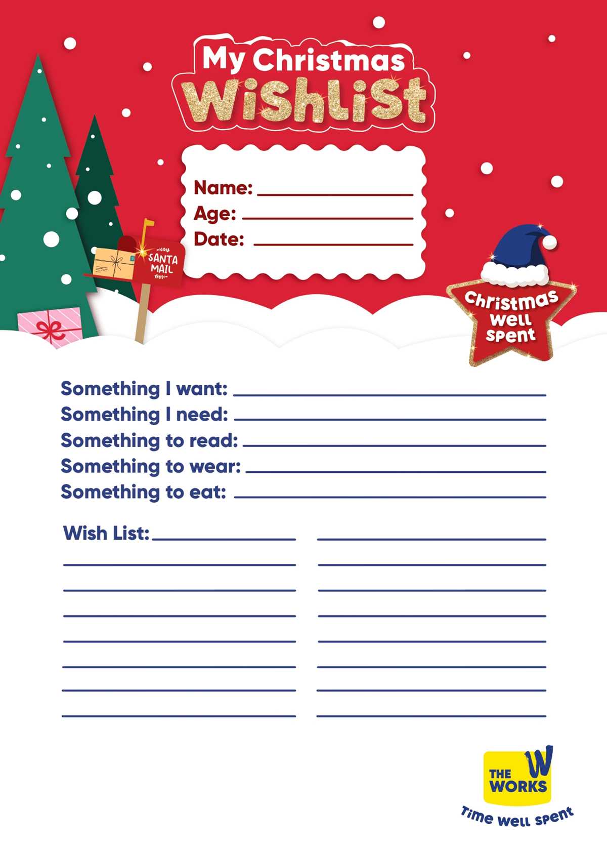 wish list for santa printable wish list for santa printable