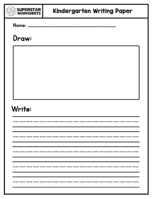writing page printable