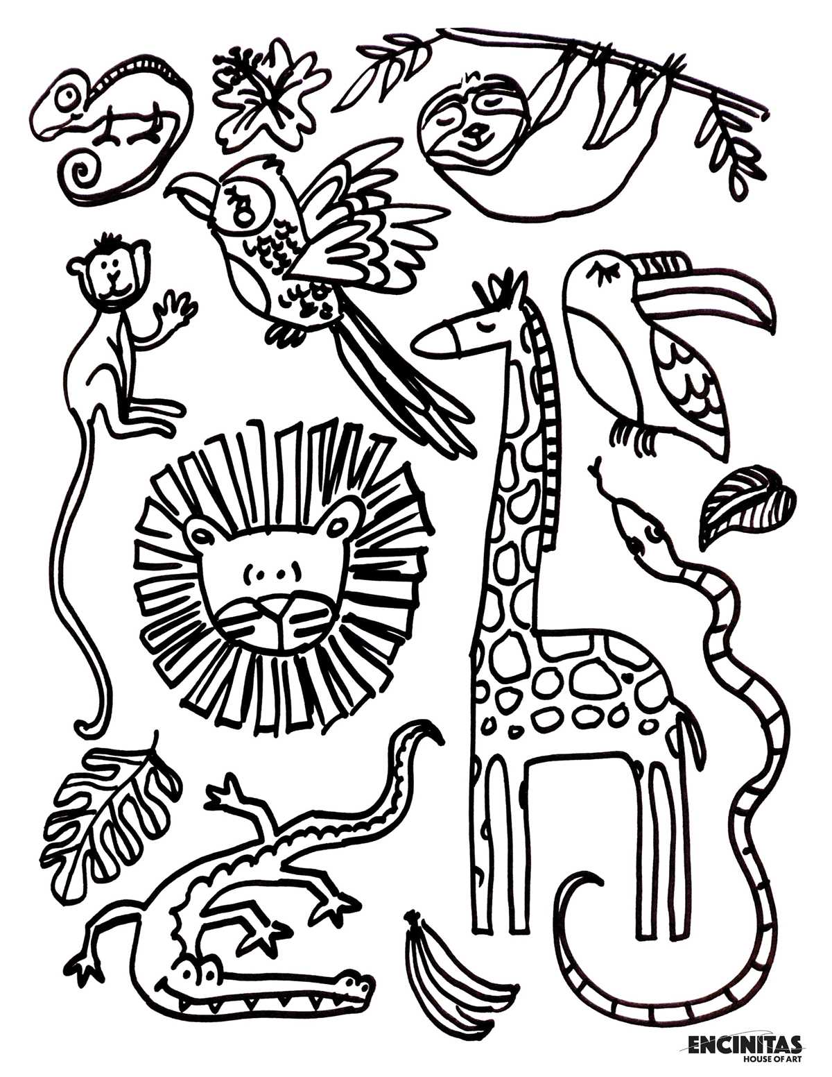 zoo printable coloring pages