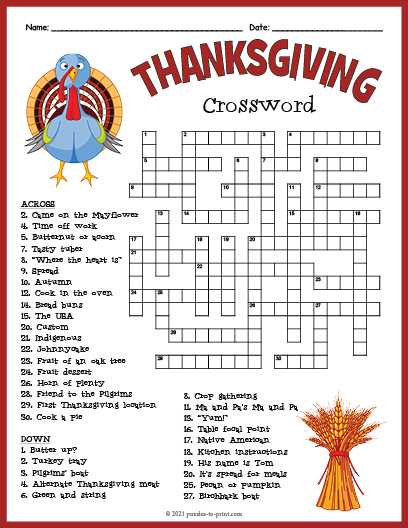 thanksgiving puzzles printable