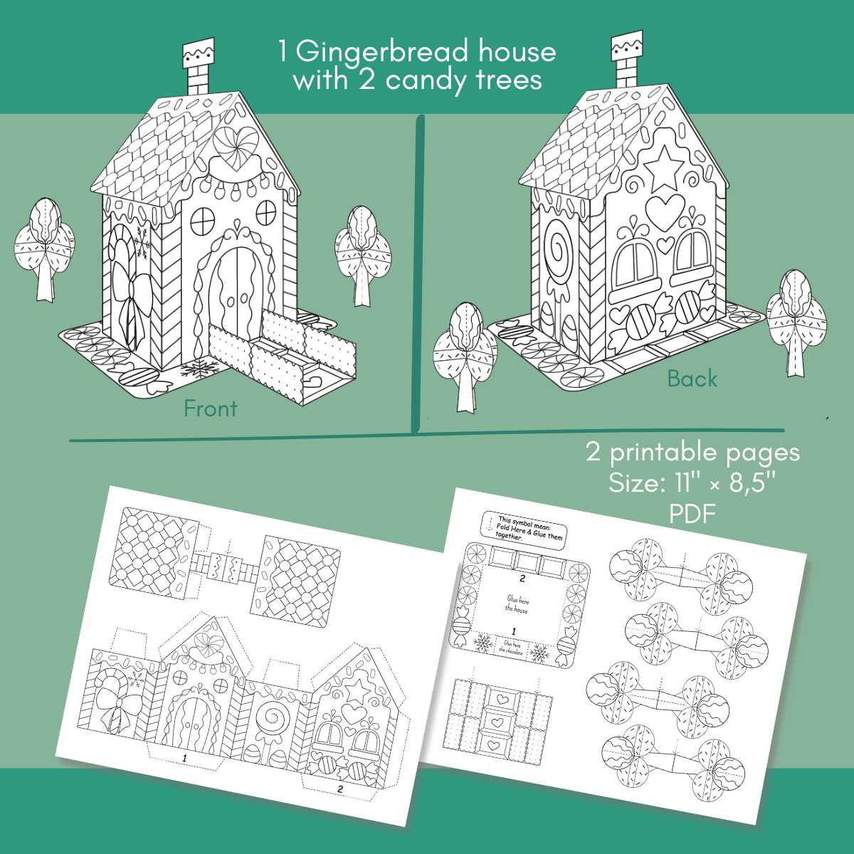 gingerbread printable template