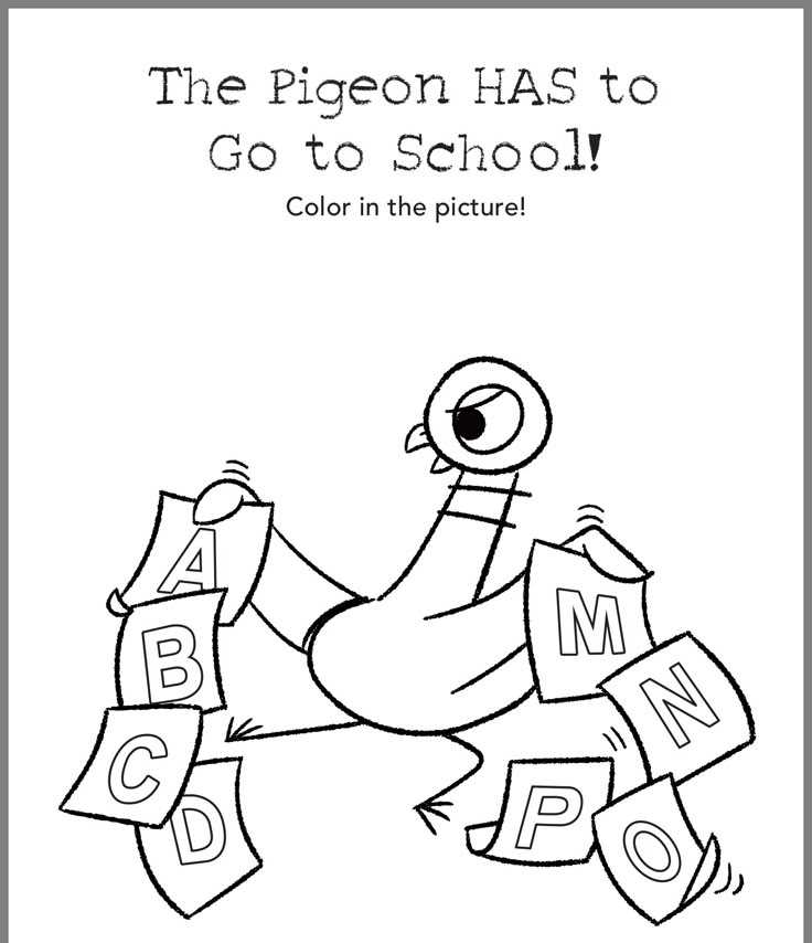 mo willems pigeon printable