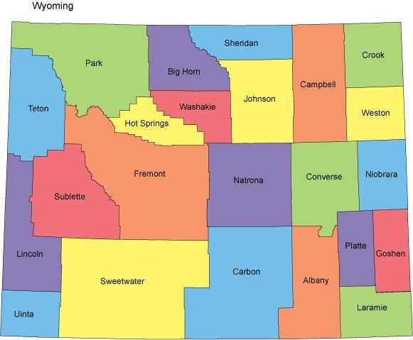 printable wyoming map printable wyoming map