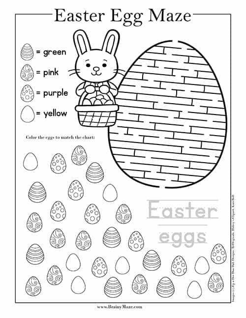 easter maze free printable