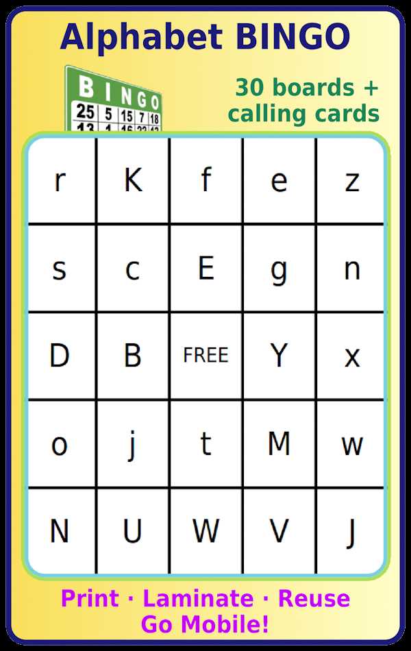 alphabet bingo game printable