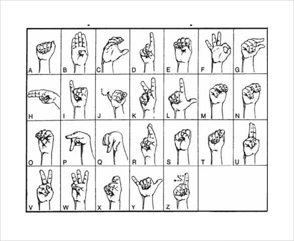 alphabet sign language printable
