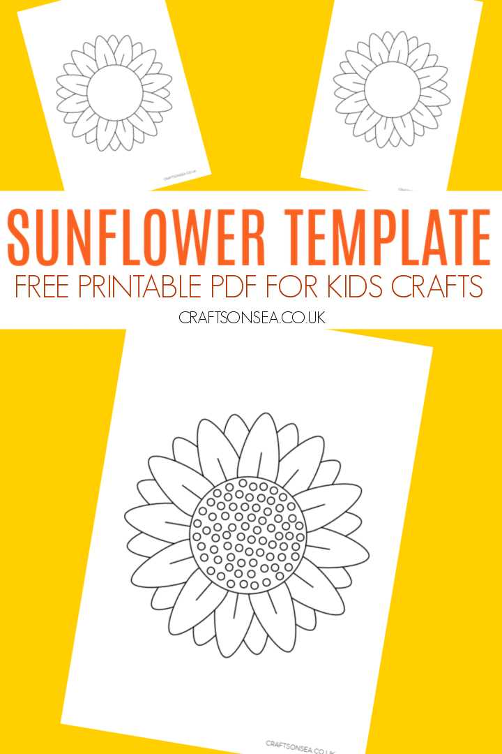 sunflower printable template