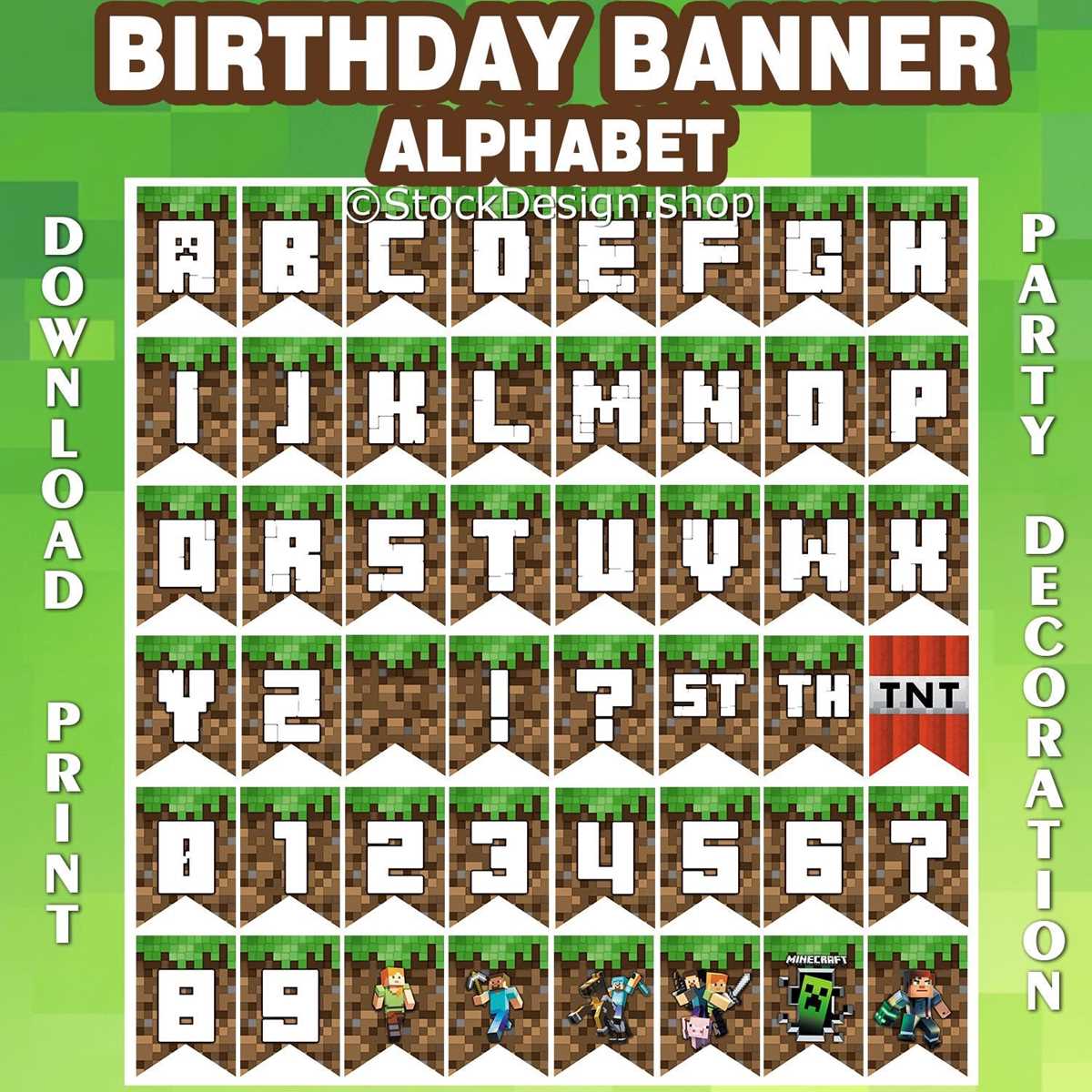 minecraft printables birthday