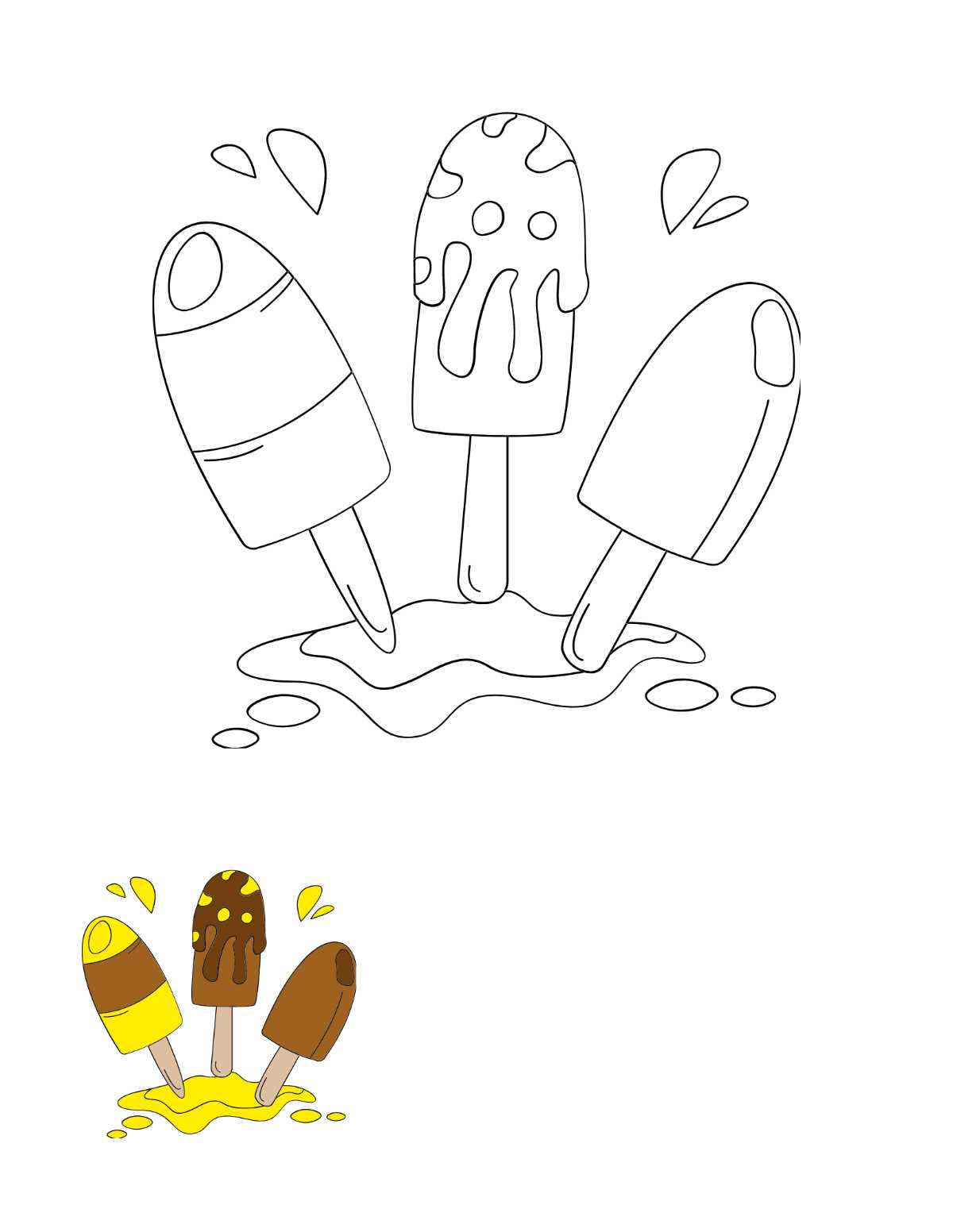 printable popsicle coloring pages