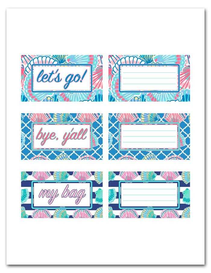 free printable luggage tags