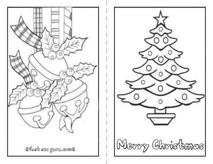 free printable christmas cards to colour