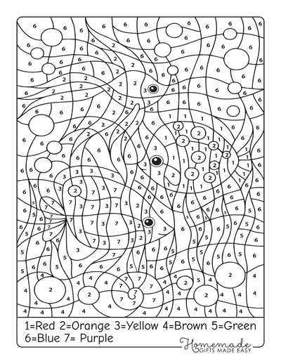 color by number printable pages