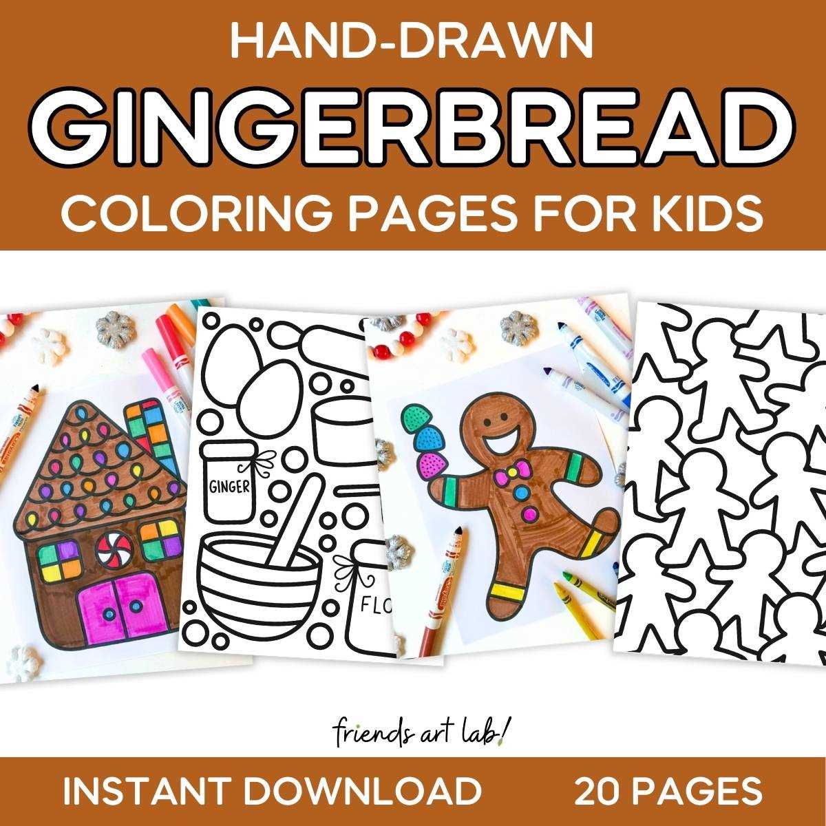 printable gingerbread coloring page