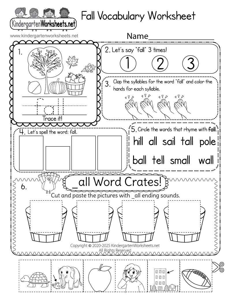 autumn worksheets printable