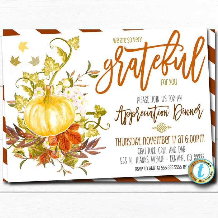 thanksgiving dinner invitations free printable