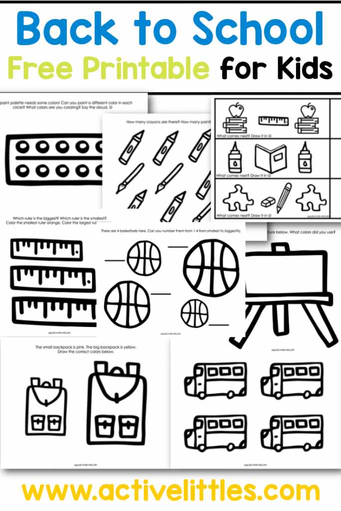 back to school printables