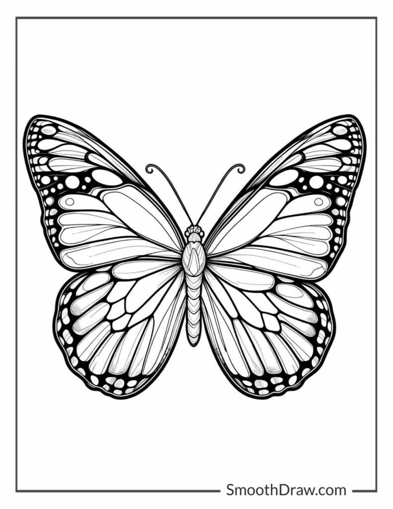 butterfly free printable coloring pages