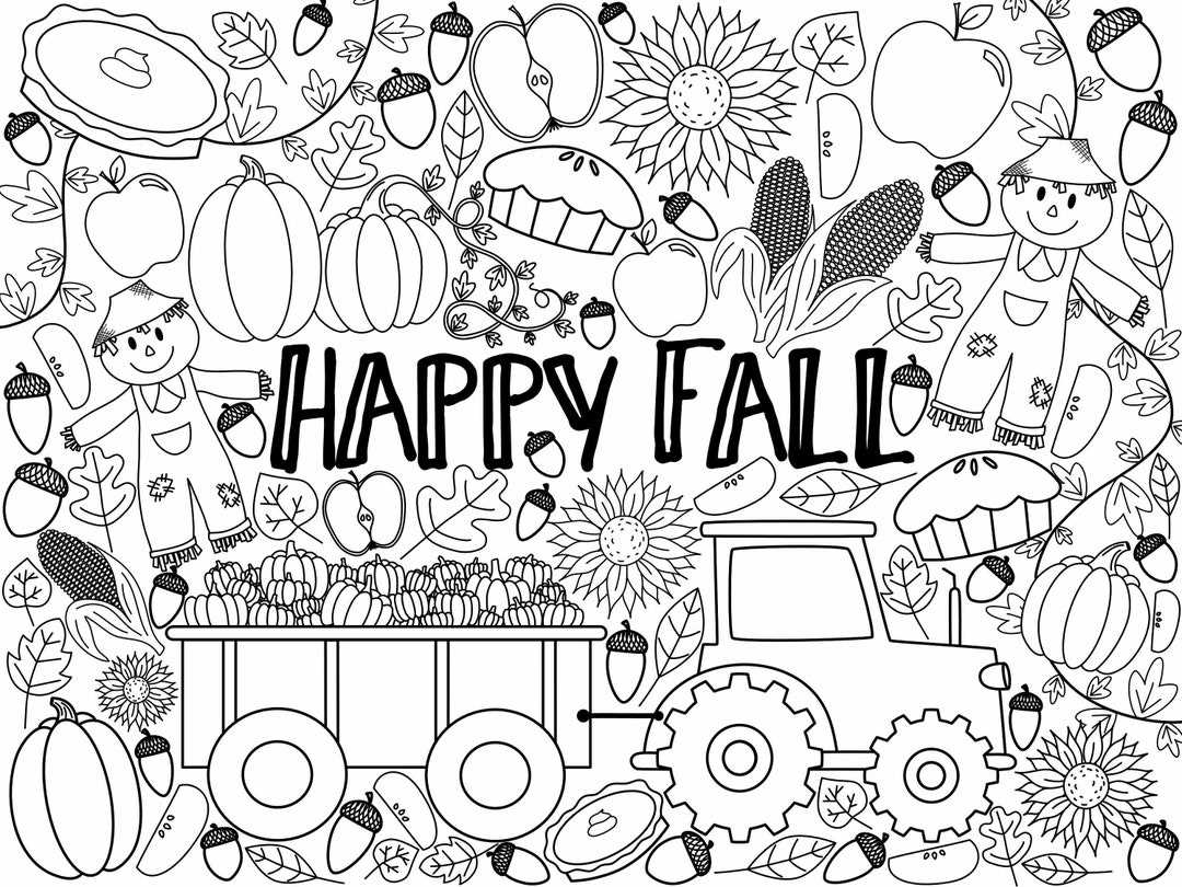 fall color sheets free printable