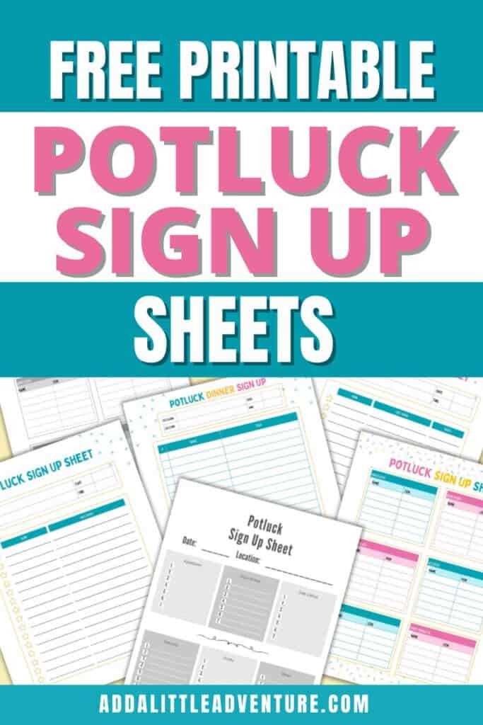 free printable potluck sign up sheet template word free printable potluck sign up sheet template word