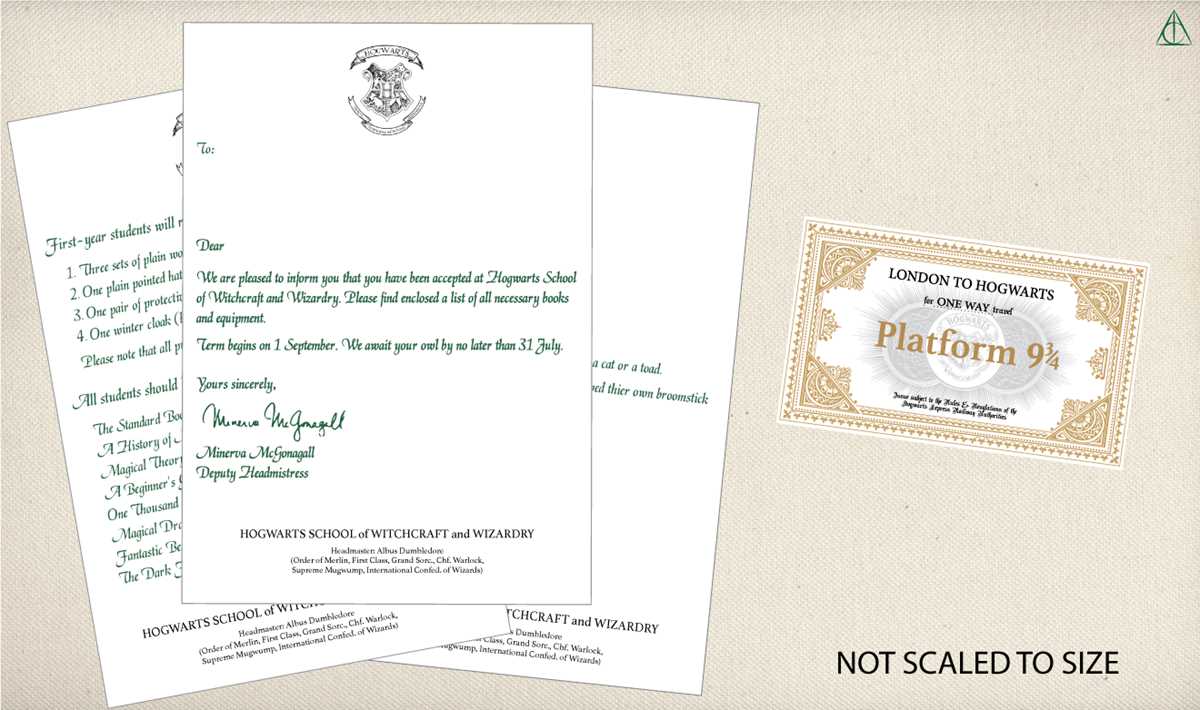 hogwarts acceptance letter printable free