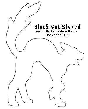 free printable cat pumpkin stencil