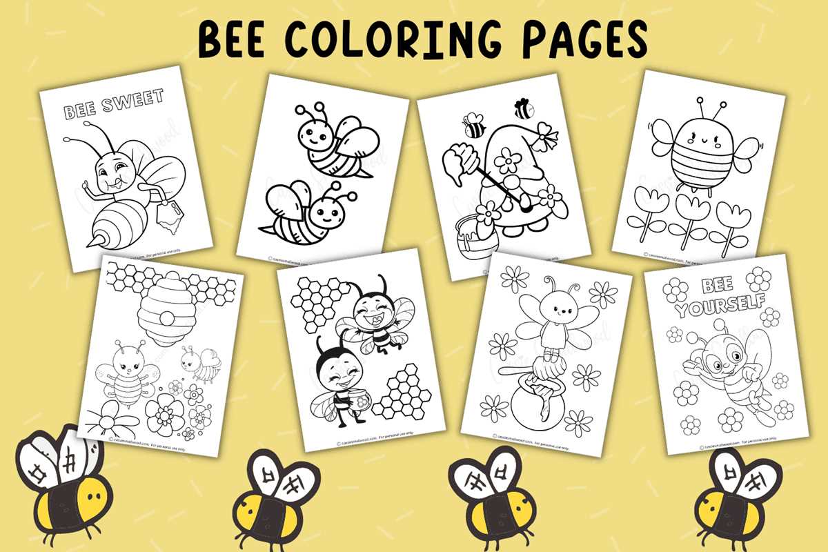 bee coloring pages printable
