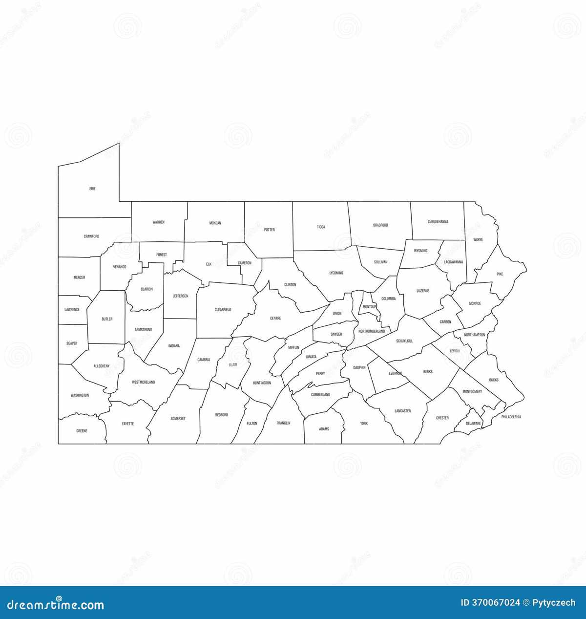 pennsylvania county map printable