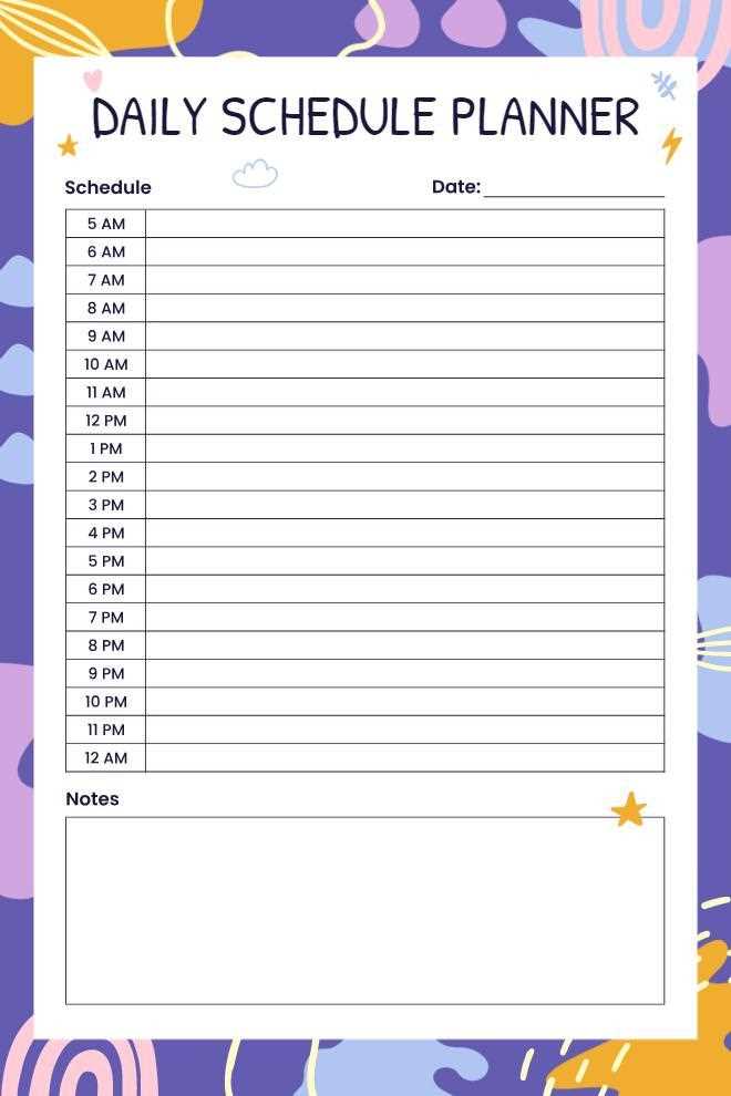 hourly day planner printable