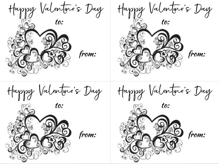 valentine day cards free printable