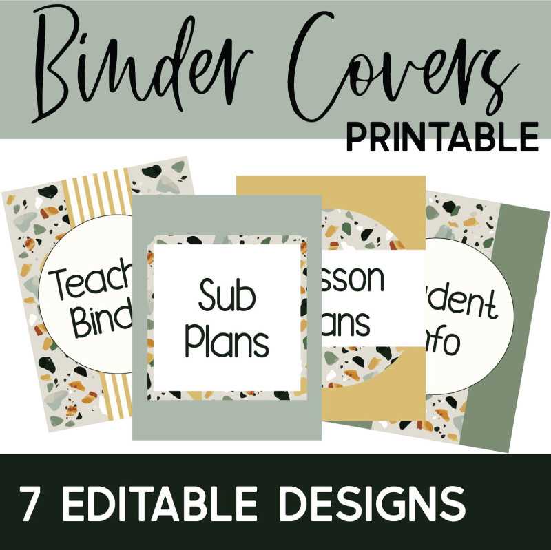 binder cover printables