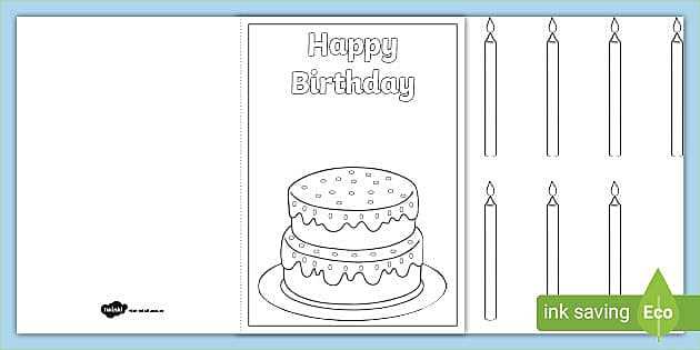 birthday cake outline printable