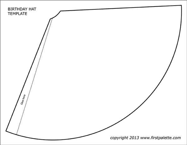 birthday hat template printable
