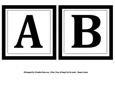 single printable alphabet letters