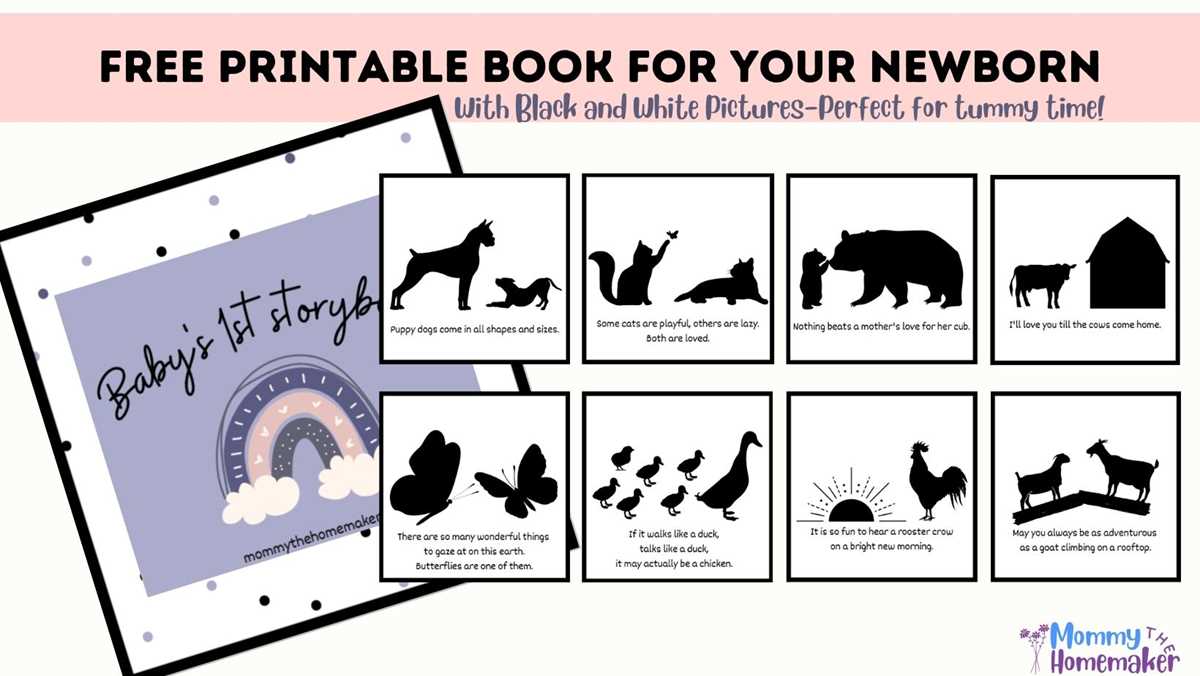 black and white images for newborns printable
