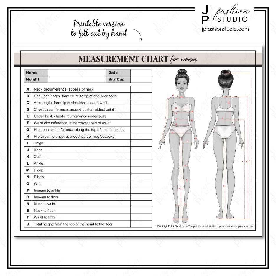 body printable template